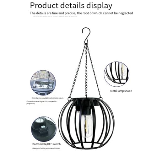 Lanternes solaires d'extérieur en métal plus lumineuses et imperméables pour jardin