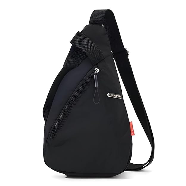 Nylon Chest Sling Bag Crossbody Shoulder Bag for Men & Women, Lightweight Multipurpose Travel Daypack with Adjustable Strap, Multiple Zipper Pockets for Office, Hiking, Cycling, Walking & Daily Use-picture-32