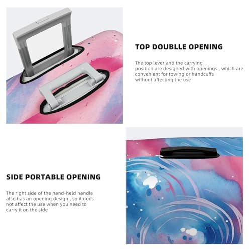 Travel Luggage Cover Blue swirl watercolor Suitcase Protector Elastic Washable Stretch Suitcase Protector Anti-Scratch Travel Suitcase Cover Fit 18-32 Inch Luggage4
