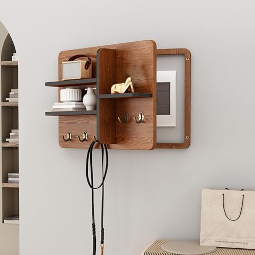 XNKLPY Tapa Cuadro Eléctrico Decorativo con Ganchos, Tapa Contador Luz Decorativa de Madera con Separador, Cuadro para Tapar Cuadro Eléctrico, Caja Contador Eléctrico A 40x30cm