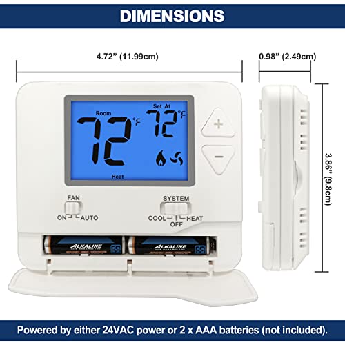 Electeck KRT1H1C Non-Programmable Digital Thermostat For Home thumb #2