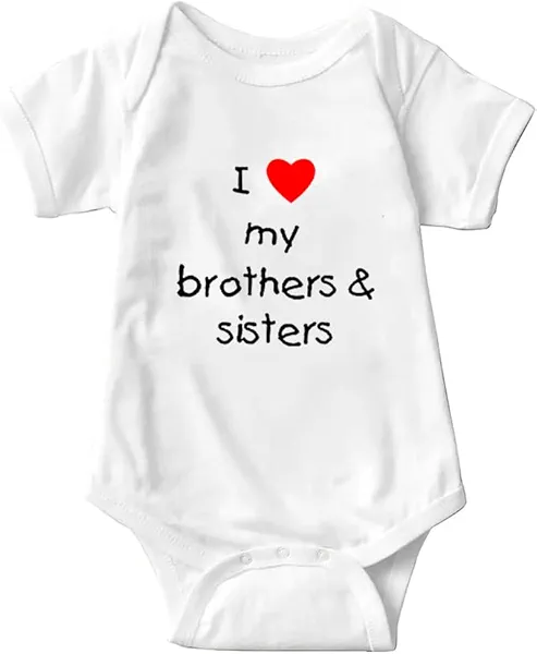 Kreleurs I Love My Big Sister Baby Girls Boys Bodysuit Newborn Clothes Short Sleeve Infant Romper