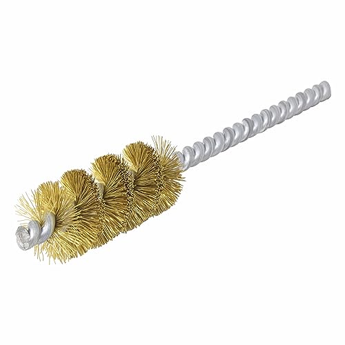 Image of Brush Research 83 Series Tube Brush-Cut For Power, .750 inch Brush Diameter, Brass .008 inch Wire Fill, 1.750 inch Brush Length, 5 inch Overall Length, Made in USA (Pack of 6)
