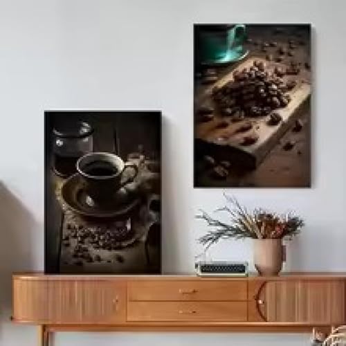 Affiches de café noir en grains XINBAO déco cuisine moderne 50x70 cm