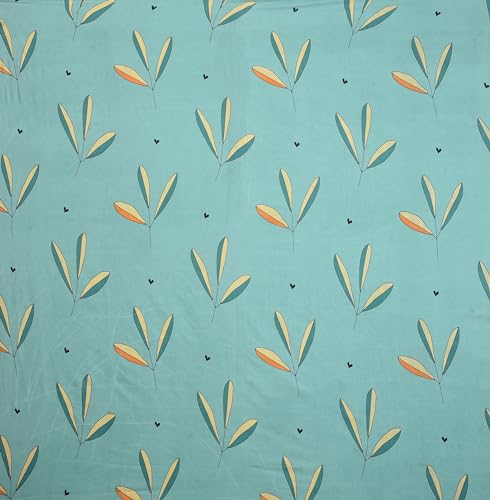Image of HOMEKART 3D Printed 144 Tc Microfiber Double Bedsheet with 2 King Size Pillow Covers Breathable | Wrinklfree | Summer | Topsheet (Green Cricle Print, 90 x 90 Inches)