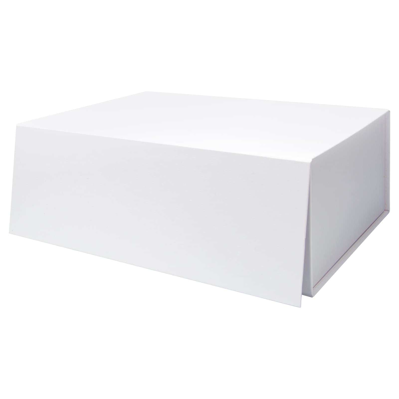 5 large gift box 13x10x5 inch foldable magnetic gift box, sturdy shirt box, hard large gift box cover, reusable gift box set, white 5-Pack…