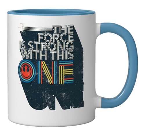 Taza Retro Cerámica Star Wars 11 oz Azul/Blanco miniatura 2