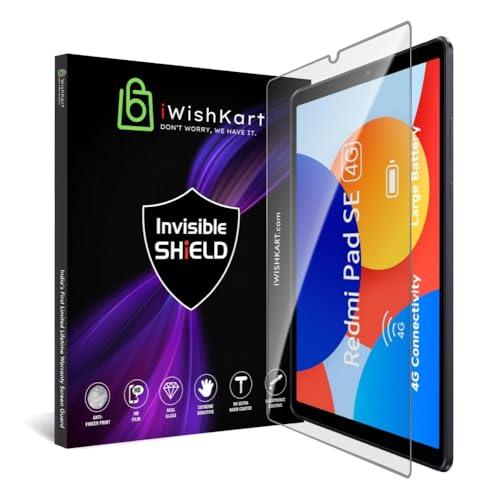 Image of compatible with Redmi Pad SE 4G 8.7 Inch Tempered Glass Screen Protector Guard Full Screen Coverage Edge to Edge with Easy Installation kit | Anti-Scratch & Smudge Proof