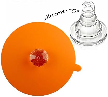 Food Grade Silicone Cup Lids, IPHOX Creative Diamond Mug Cover [Set of 6] Anti-dust, Airtight Seal, Silicone Drink Cup Lids, Hot Cup Lids for Coffee Beer Mug Wine Glass Home Outdoors and Bar - D