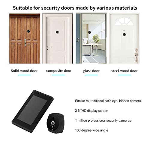 CUDDIKAJI Visor de campainha de vídeo com tela LCD de 4,5 polegadas Intercomunicador digital de alta