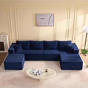 138″ Boneless Couch with Deep...