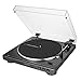 Audio-Technica AT-LP60X Fully Automatic Belt-Drive Stereo Turntable with Built-in Preamp and USB Output Vinyl Playback Bundle with 3-Inch Powered Studio Monitors Pair (Black) (3 Items)