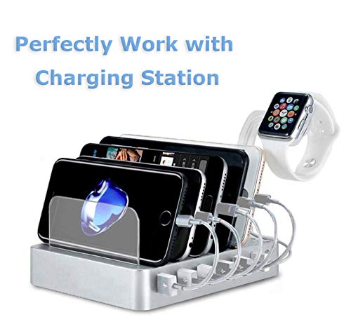 Cosoos Multi Usb Cable, Multiple Cables Include 2 Lphone Cables, 1 Usb Type C Cable And 1 Micro Usb Cable, 4 Short Usb Charging Cords Compatible With Iphone, Android, Samsung, Charging Station #TOP2