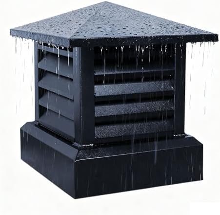Chimney Vent Cap 9.8" | Aluminum Alloy Fireplace Cowl | Weatherproof Chimney Flue Cover for Brick & Clay Tiles | Roof Rain Guard for Outside Use