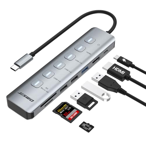 Hub USB C multi-connecteur pour optimiser votre bureau de télétravail sur Mac Air et PC