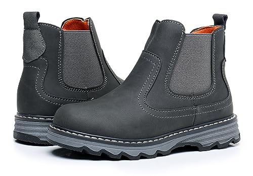 Apakowa Kids Boys Water Resistant Ankle Work Chelsea Boots thumb #6