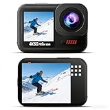 4K60FPS Action Cam 64MP, 15M Nackte Wasserdicht Unterwasserkamera mit 64 GB Karte, 8X Zoom ActionKamera mit Touchscreen,EIS Helmkamera Skifahren,Fernbedienung, Verzerrungskorrektur ,2 x 1350 Akkus