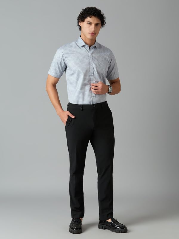 Image of Mark & Albert Men's Half Sleeves Cotton Formal Shirt
