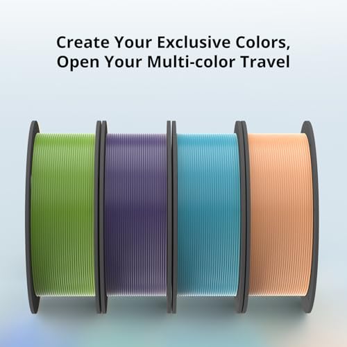 Image of Anycubic PLA 3D Printer Filament Bundle, Intelligent PLA Filament, 1.75mm Dimensional Accuracy + /- 0.02mm, 1KG Reusable Spool, 4KG, Peach Pink, Interstellar Violet, Tropical Turquoise, Spring Leaf