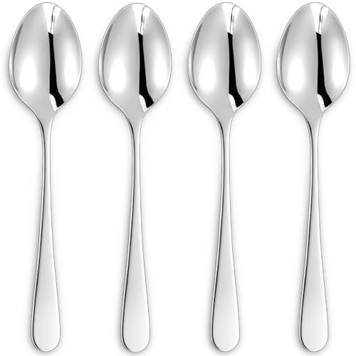 KEAWELL Premium Louise Spoons Set Set of 4 1810 Stainless Steel Exceptional mirror finish Dishwasher Safe 9 Serving Spoon