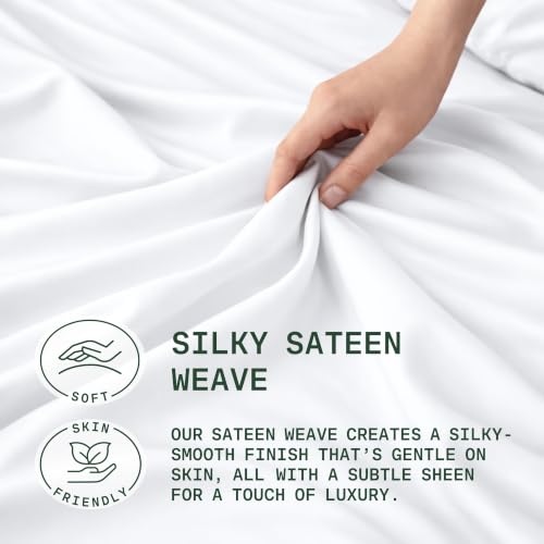 Image of TRUE BAMBOO Sheets Set Full Size - Silky Soft & Cooling - White