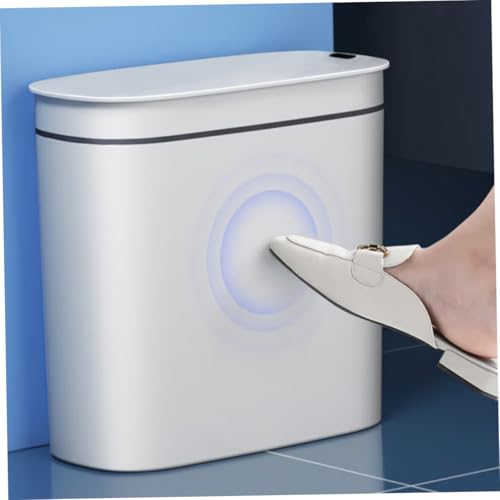 Bote de basura eléctrico sin contacto 14l blanco miniatura 2