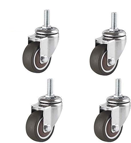 Roulettes pivotantes M10 avec frein pour meubles et pots de fleurs