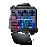 OMIAJE Keyboard de Jeu mécanique mécanique mécanique utilisé par l'utilisateur LED Retour arrière-Plan Mini Clavier de Jeu wangbingyi