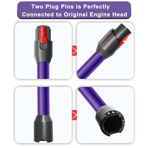 Qygba Tubo de substituição para bastão sem fio Dyson V12 Detect Slim, acessórios de substituição par