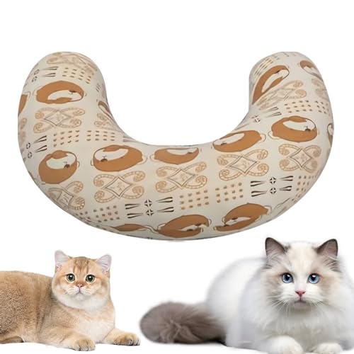 Almofada para animais de estimação em forma de U - Almofada calmante para pescoço para cães | Dormir