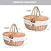 Wicker Picnic Basket with Removable Liner Empty Picnic Baskets with Lid, Picnic Hamper with Foldable Handles for Picnic 2, Natural Color, Large