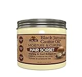 OKAY Black Jamaican Castor Oil & Hibiscus Moisture & Curling Sorbet - Castor Oil Hair Pomade for Men & Women, Moisturize Dry Scalp with Natural Aloe, Hair Food for Curls & Waves - 17 oz (Pack of 1)