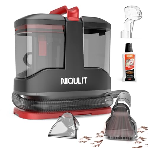 Portable Carpet & Upholstery Spot Cleaner Machine, with Brushhead and Solution