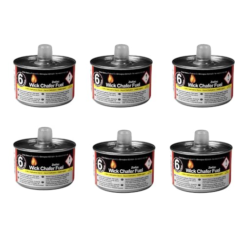 Sterling Saver 6 x 6 Hour Quality Chafing Dish Fuel Tins with Wick Catering, Caterers Food Buffet Serving