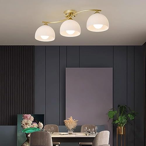 Plafonnier chic à bande métallique nordique pour illuminer salon et cuisine moderne