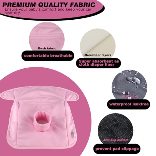 Image of Piddle Pads, Multi-use and Leak Free Lines for Baby Stroller, High Chair & Car Seat, Waterproof Toilet Training Seat Covers for Toddles (Pink Rainbow，(2 Pack))