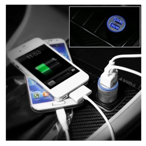 Carregador Para Celular Veicular Universal 2 entradas USB 3.6 AMP Carregamento Rápido Turbo Certific