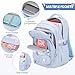 ACESAK Backpacks for Girls - 4PCS Girls Backpack with Lunch Bag & Pencil Pouch Coin Pruse for Teens Kids Elementary Middle High School College Student Bookbag Daypack (Blue)