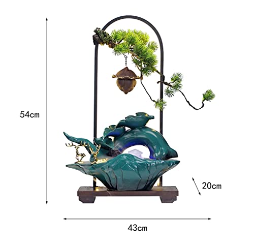 N/A Flowing Water Decoration Home Living Room Desktop Fountain Landscape Decoration Office Gifts #TOP1