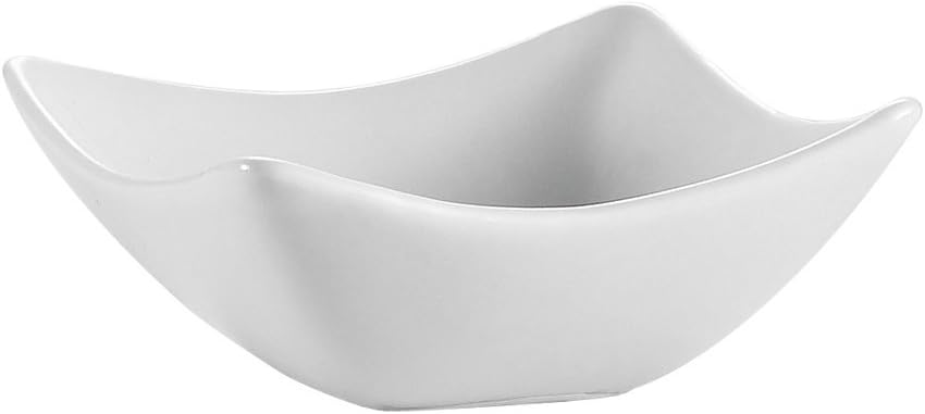 CAC China SHA-H6 Sushia 6-Inch New Bone White Porcelain Square Dish, Box of 36