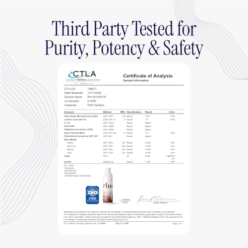 Rho Nutrition Liposomal Methylfolate B12 Complex