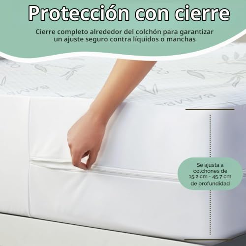 El Mejor Listado de Cubre Colchon Con Cierre - solo los mejores. 13 Cubre Colchon Con Cierre marca Laven Birch (2)