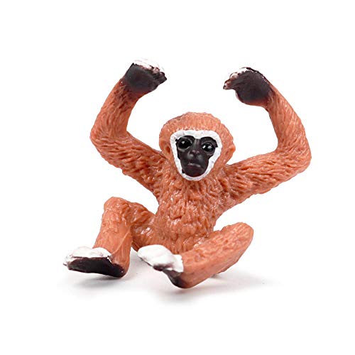 Ornements gibbon en plastique : statue animal sauvage et modèle de décoration