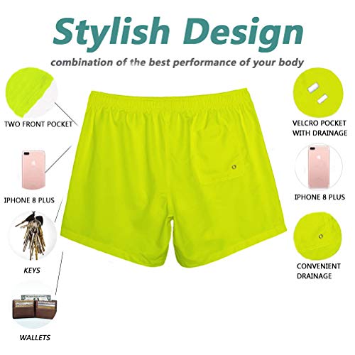 Beach Shorts Swim Trunks Quick Dry Men's Bathing Suit with Mesh Lining/Side Pockets3