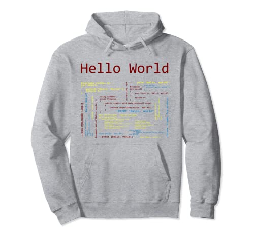 Hello World Computer Programming Languages Computer Science Sudadera con Capucha