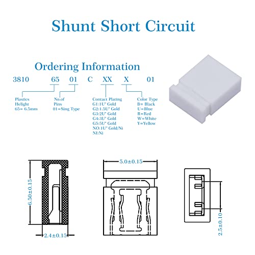 CQRobot 200 Pieces White Standard Computer Jumper Caps Header Pin Shunt Short Circuit 2P Connector Close Top 2.54mm. for Arduino Raspberry Pi PCB PC DVD HDD Motherboard Shorting and Other Project - Image 2