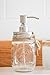 Nicole-Rhea Foaming Mason Jar Soap Dispenser (Includes Satin Brushed Soap Pump, Lid and Clear Ball Brand Glass Mason Jar) Model 10-101SC