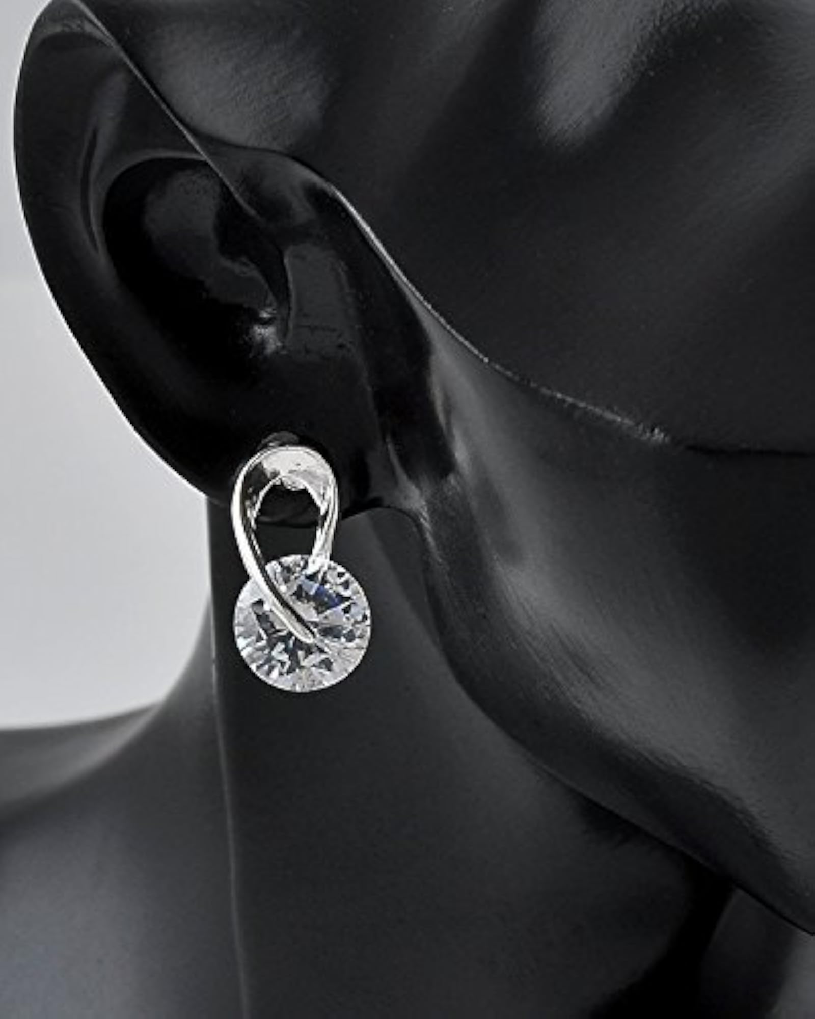 Crystal Stud Earrings Platinum Plated Stylish