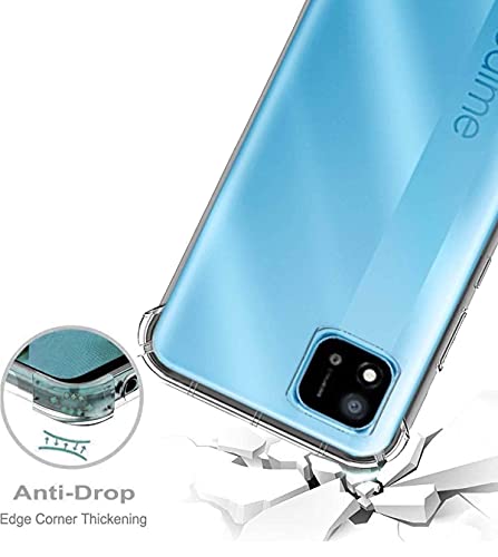 Image of COVERBLACK Rubber Silicone Back Cover for Realme C20 - Transparent