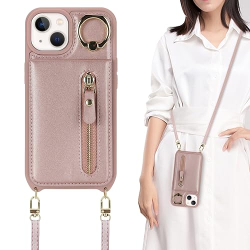 Zouzt for iPhone 13/14 Case with Cord and Card Holde - Image 2